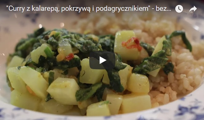 Curry z kalarepą, pokrzywą i podagrycznikiem