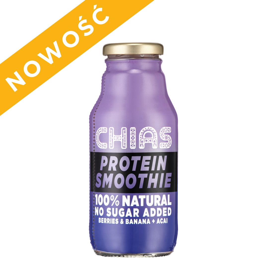 Chias Protein Smoothie Berries & Banana + Acai 8x330ml